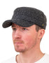 Donegal Tweed Cadet Cap - Charcoal | Authentic Irish Heritage Cap