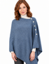Châle en laine d'agneau | Bleu jean