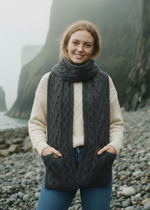 aran pocket scarf