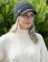 Erin Aran Cable Peak Hat | Charcoal