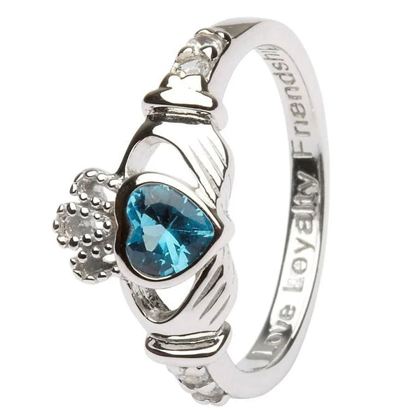 Claddagh Birthstone Ring – December