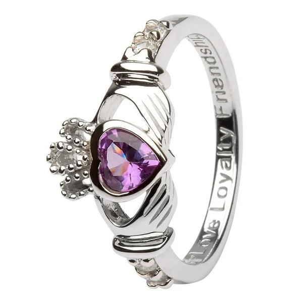 Claddagh Birthstone Ring – June