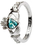 Claddagh Birthstone Ring – March