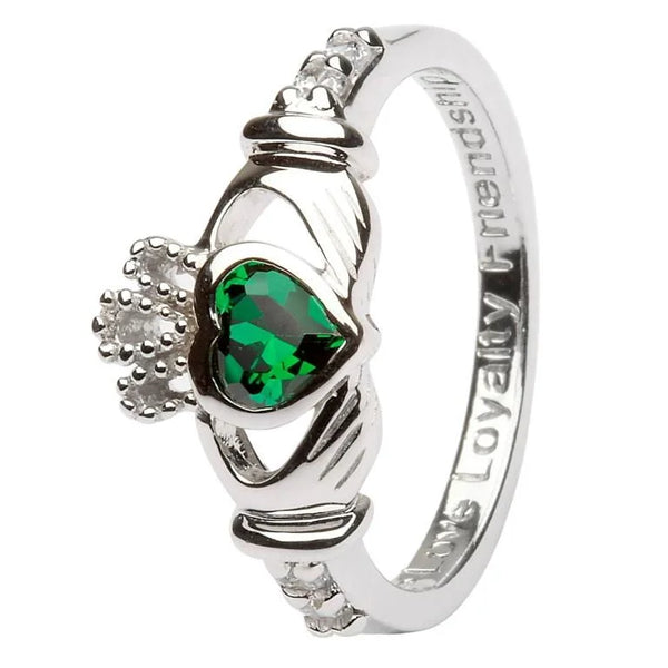 Claddagh Birthstone Ring – May