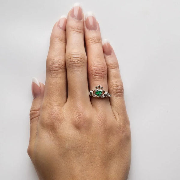 Claddagh Birthstone Ring – May