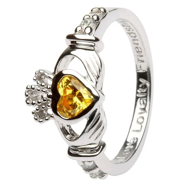 Claddagh Birthstone Ring – November