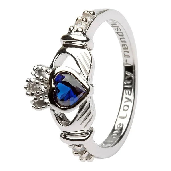 Claddagh Birthstone Ring – September