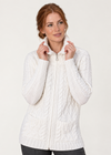 Collar-holding studio pose