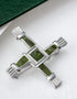 St Brigids Sterling Silver Connemara Marble Brooch