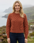 Crop Cable Knit Merino Wool Aran Sweater - Clearance