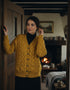 Downpatrick Women's Aran Cardigan | Yellow - Merino Wool