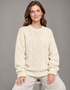 Oversized Heavy Weight Aran Fisherman Sweater | Natural