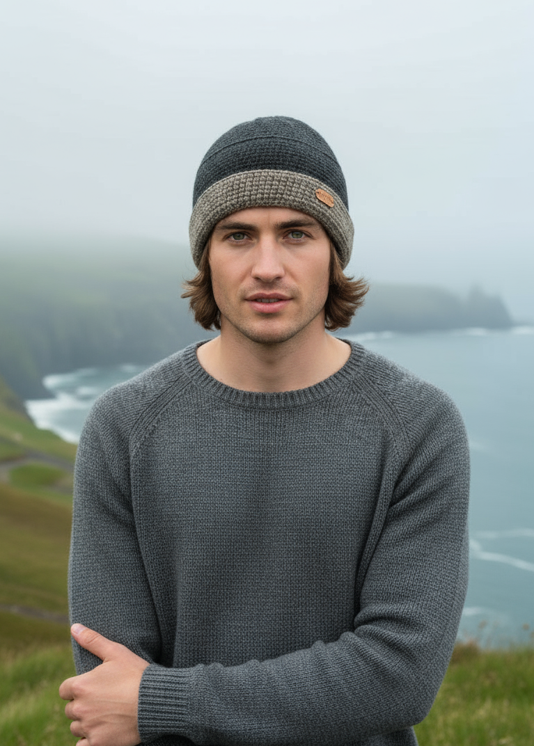 Erin Charcoal Rib Pullon Hat | Charcoal Grey