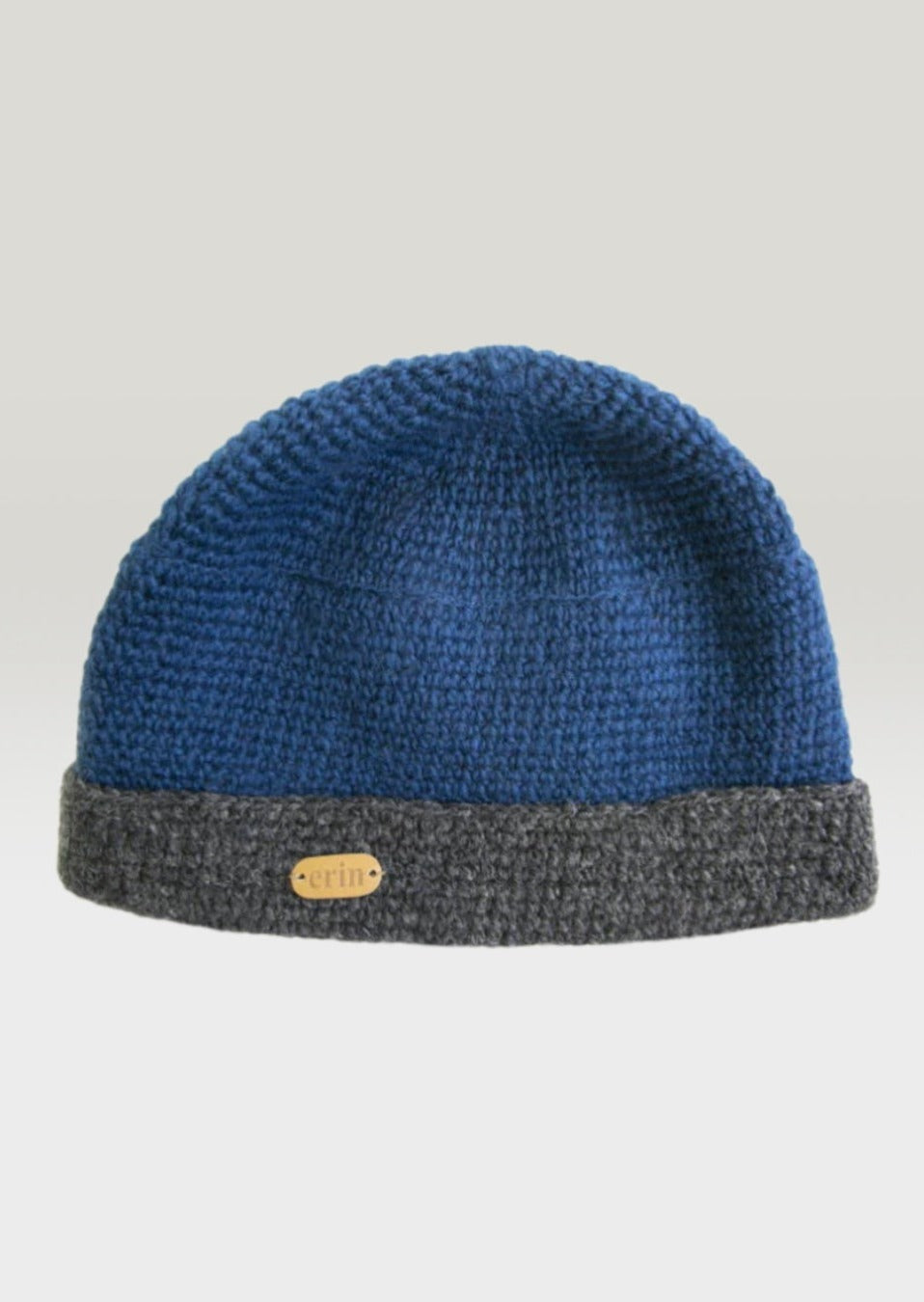 Crochet Turn Up Dark Teal Hat