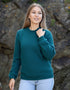 Ladies Roll Neck Fisherman Sweater | Turquoise