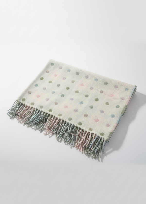 Foxford Multi Color Spot Baby Blanket | Pastel