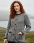 Donegal Ladies' Raglan Cardigan | Grey Charcoal