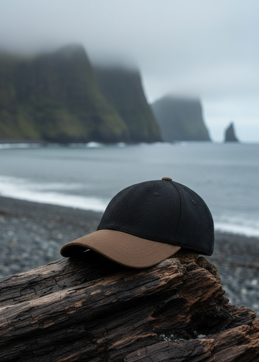 Donegal Tweed Baseball Cap - Irish Coastal Setting