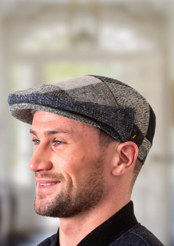 Donegal Tweed Gray Patch Cap