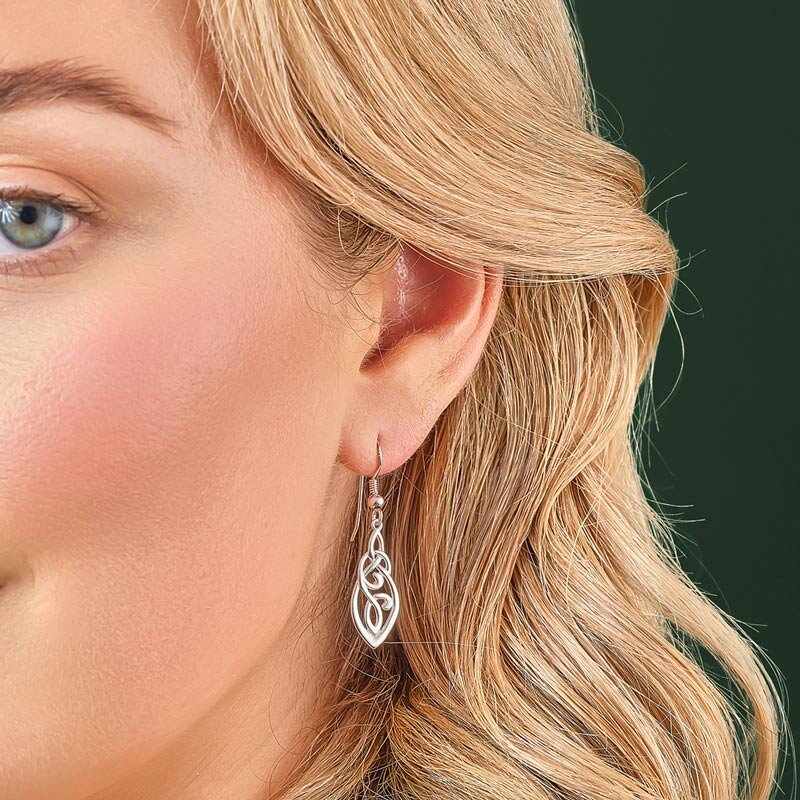 Silver Celtic Design Earrings