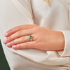 14K Gold Diamond & Emerald Claddagh Ring