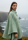 Jimmy Hourihan Irish Wool Cape - Green Herringbone Check