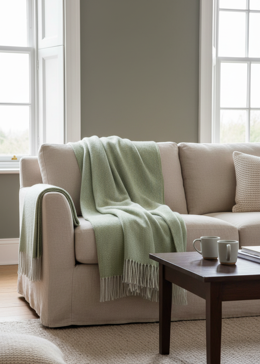 Foxford Dingle Lambswool Throw Lifestyle Image
