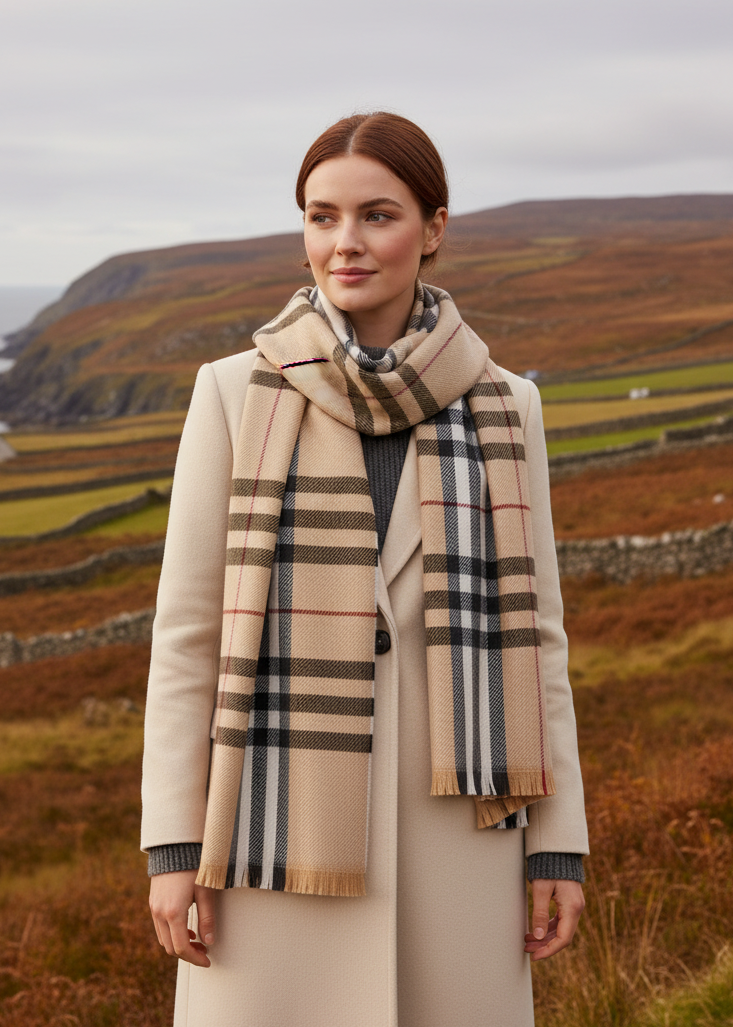 Foxford Giant Merino Scarf Lifestyle Image