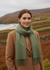 Foxford Lambswool Scarf Green Herringbone Lifestyle Image