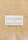 Foxford sewn-label close-up with swing tag removed