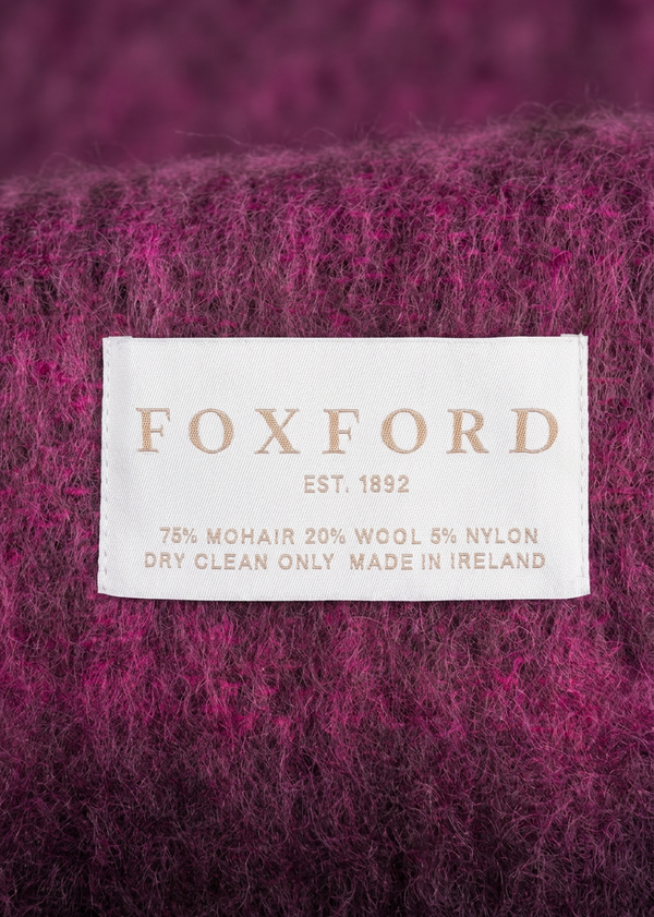 Foxford Mohair Throw | Sloe/Plum- Clearance