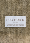 Foxford sewn-label close-up