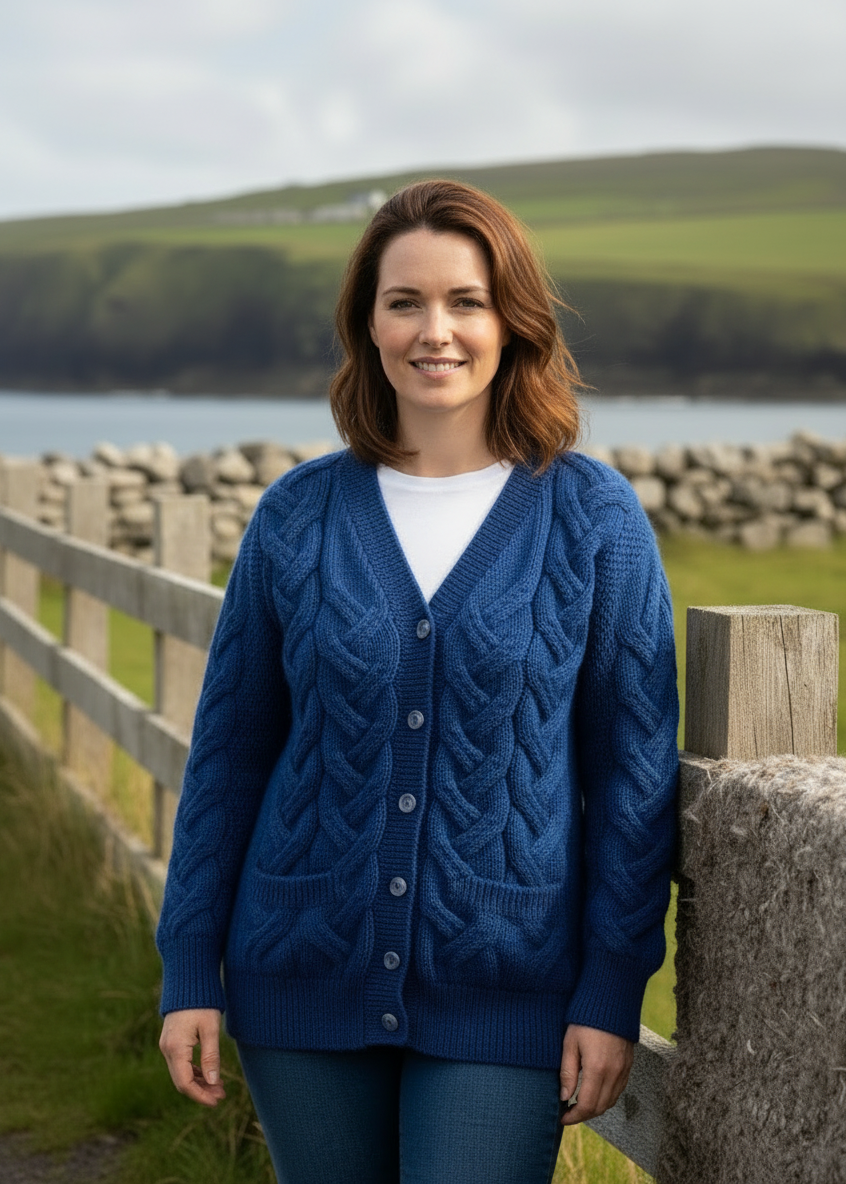 Front view cardigan lifestyle shot