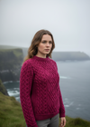 Fuchsia Aran Sweater - Coastal Heritage Style