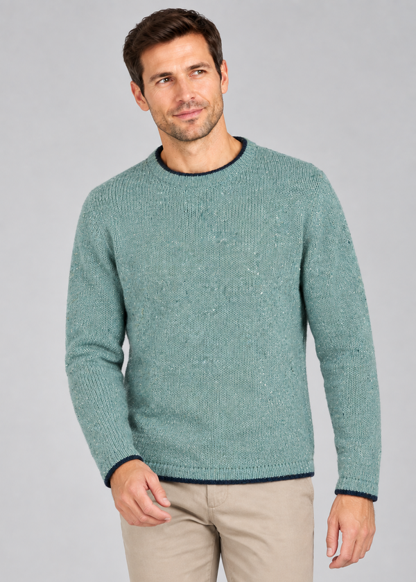 IrelandsEye Roundstone Cashmere Blend Sweater | Ocean Mist