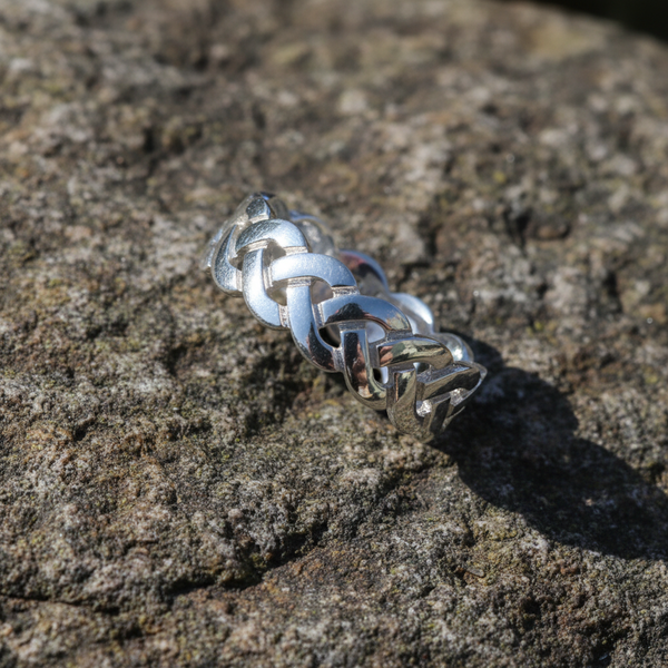 Gents Sterling Silver Trinity Band