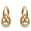 10K Gold Trinity Pearl Earrings