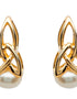 10K Gold Trinity Pearl Earrings