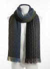Mucros Islander Scarf | Green Blue Charcoal