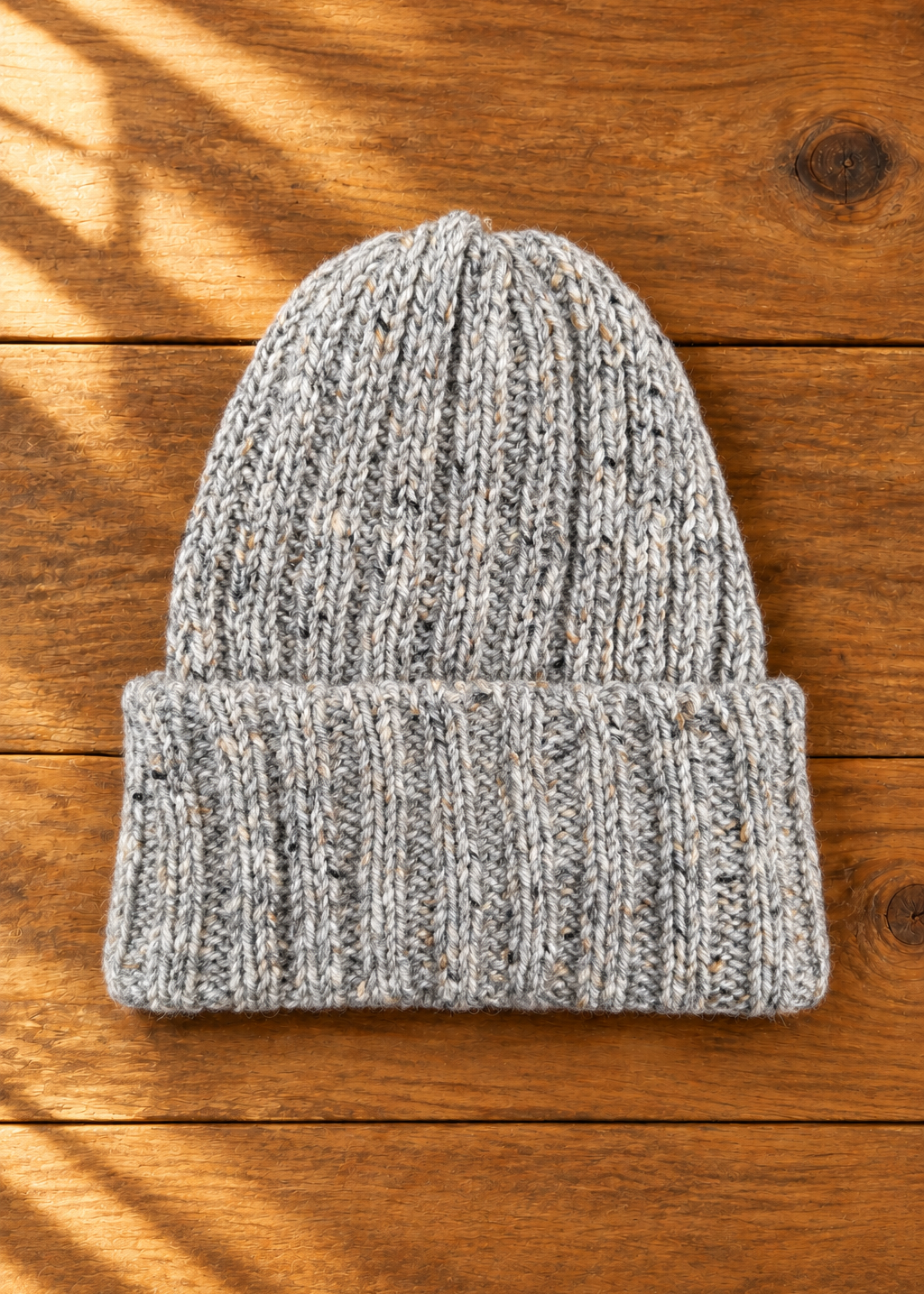 100% Donegal Wool Hill Walker beanie hat | Grey