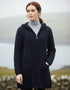 Aran Galway Cardigan With Celtic Knot Zipper | Navy