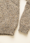 Hem, cuff and knitting detail