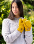Aran Cable Hunter Gloves | Sunflower
