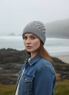 Aran Super Soft Heart Design Hat | Grey
