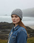 Aran Super Soft Heart Design Hat | Grey