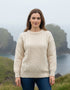 Inis Mor Irish Aran Sweater Natural