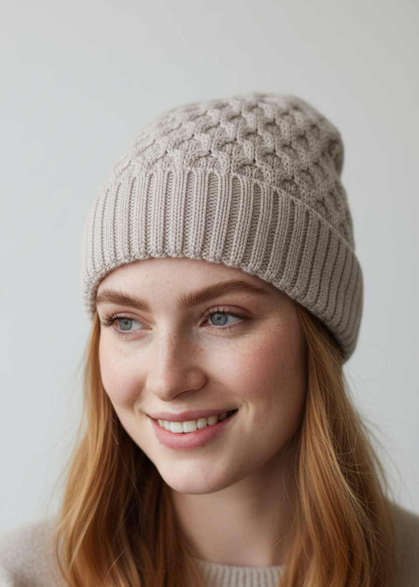 Aran Merino Wool Hat - Oatmeal