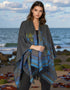 Jimmy Hourihan Fringed Shawl in Grey/Multi