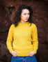 Ladies Slim-Fit Aran Sweater | Yellow