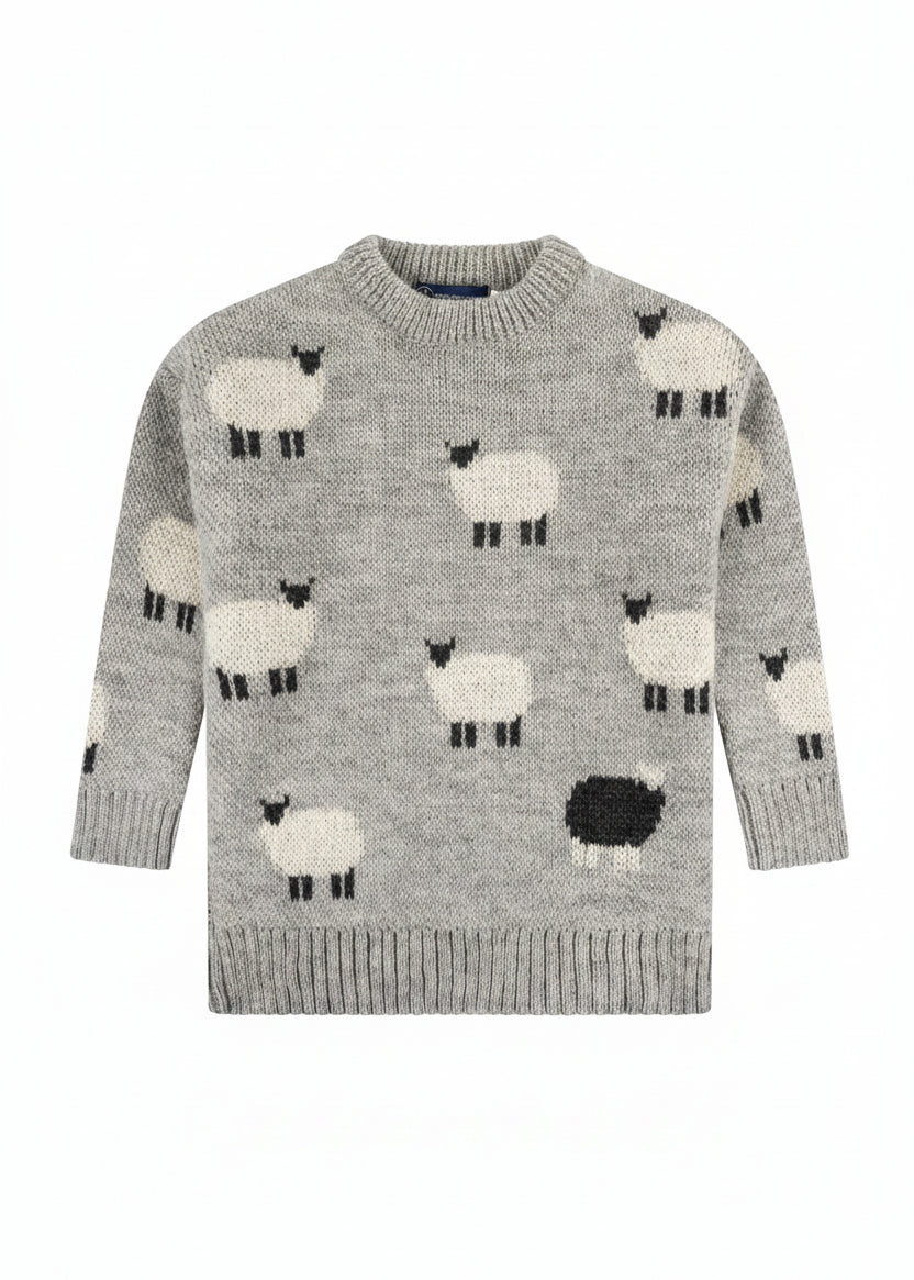 Children's Black Sheep Aran Sweater | 100% Pure Wool